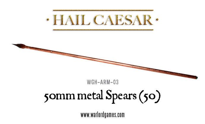 Hail Caesar: 50mm metal Spears (50)