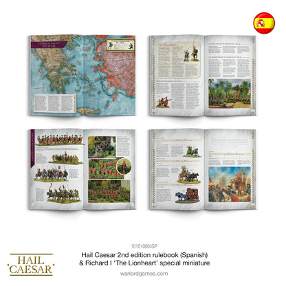 Hail Caesar: Rulebook (Spanish Language) & Richard I, The Lionheart Special Figure