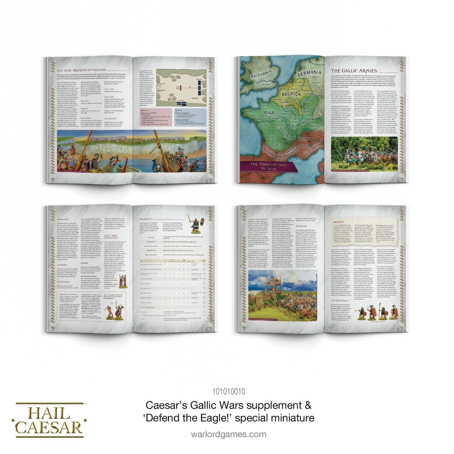Hail Caesar: Romans - Caesar's Gallic Wars - Hail Caesar supplement & Defend the Eagle! special miniature