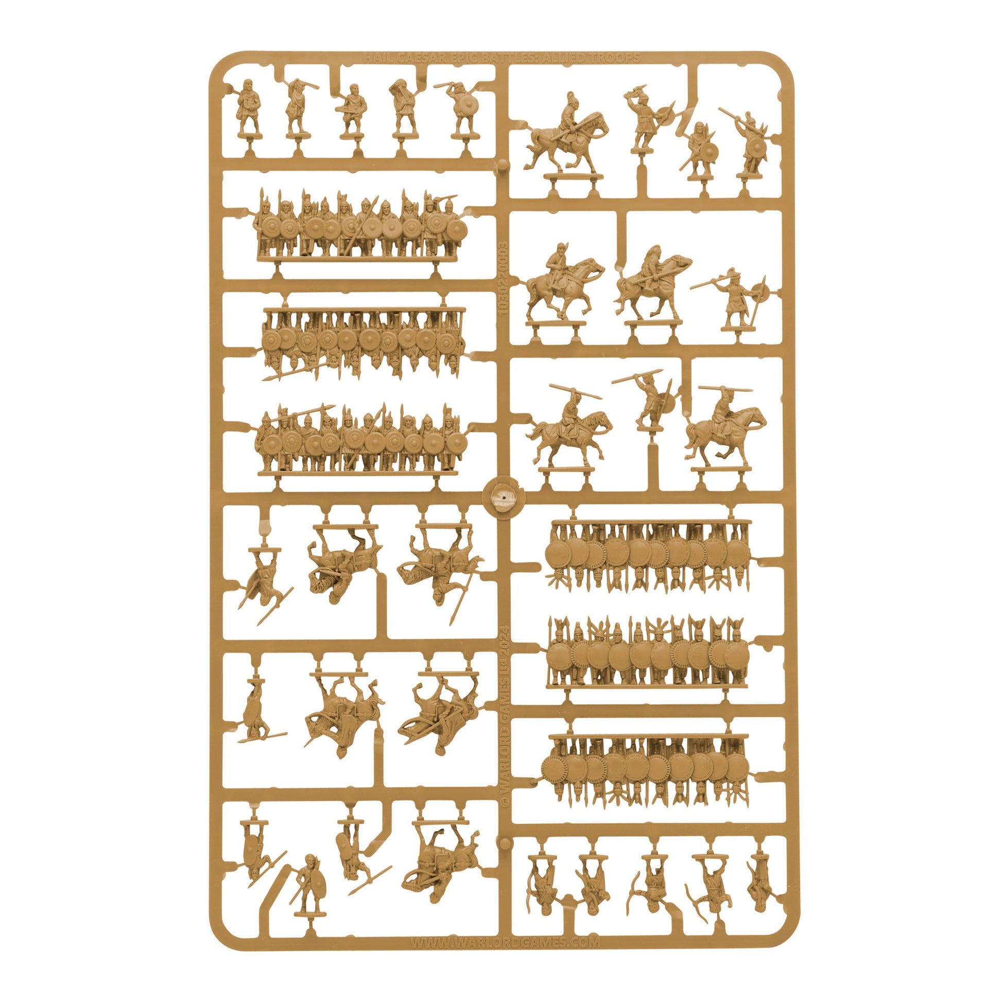 Epic Battles: Hail Caesar - Battles: Allied Troops sprue (tan plastic)