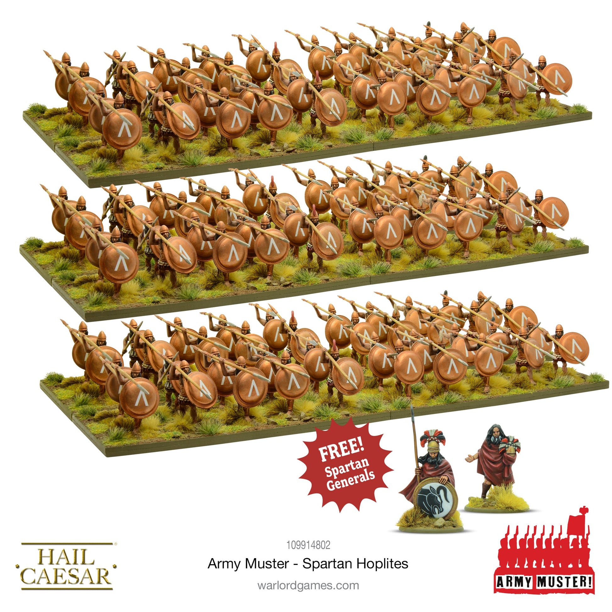 Hail Caesar: Army Muster: Spartan Hoplites
