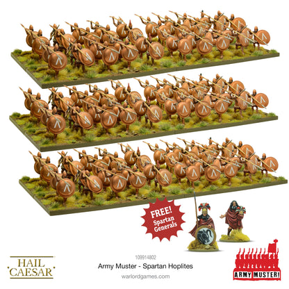 Hail Caesar: Army Muster: Spartan Hoplites