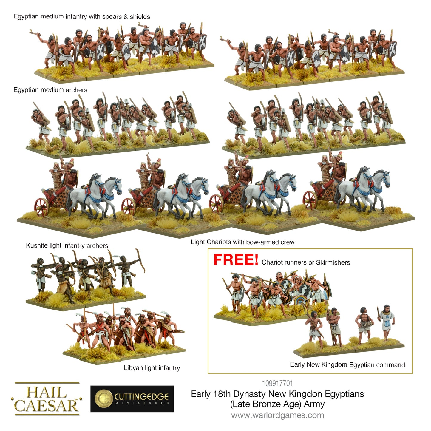Hail Caesar: Early/Middle Bronze Age - Early 18th Dynasty New Kingdom Egyptians (New Bronze Age) Army