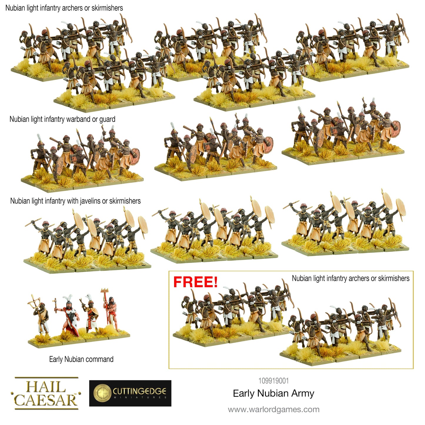 Hail Caesar: Early/Middle Bronze Age - Early Nubians Army