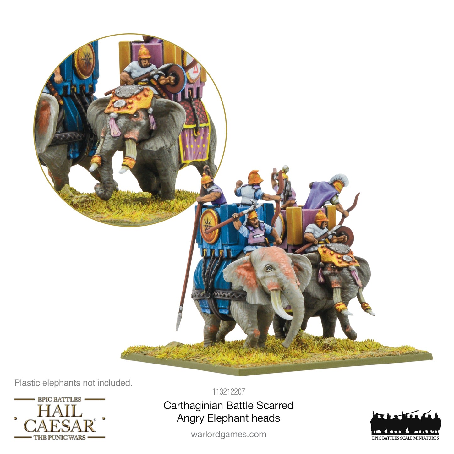 Epic Battles: Hail Caesar - Battles: Carthaginian Battle Scarred Angry Elephant heads