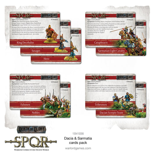 Hail Caesar: Enemies of Rome - Death or Glory: SPQR Dacia & Sarmatia cards pack