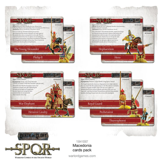 Hail Caesar: Aegean States - Death or Glory: SPQR Macedonia cards pack