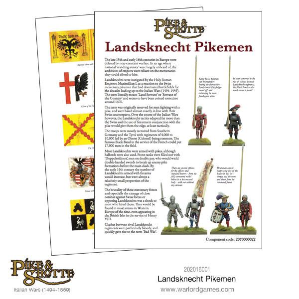 Pike & Shotte: Italian Wars 1494-1559 - Landsknechts Pikemen