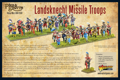 Pike & Shotte: Italian Wars 1494-1559 - Landsknecht missile troops