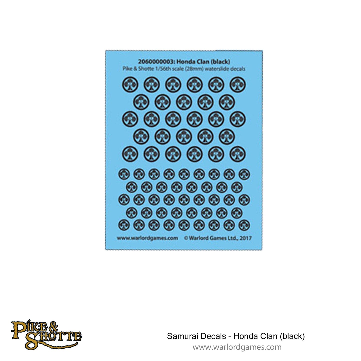 Pike & Shotte: Samurai Decals - Honda Clan (black)
