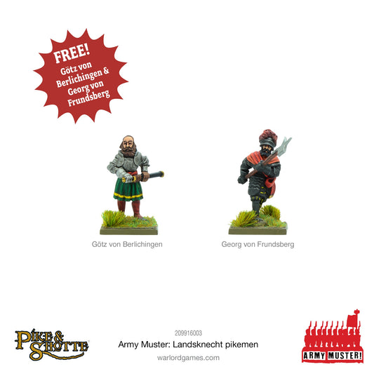 Pike & Shotte: Italian Wars 1494-1559 - Army Muster - Landsknecht Pikemen