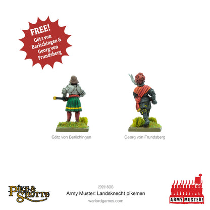 Pike & Shotte: Italian Wars 1494-1559 - Army Muster - Landsknecht Pikemen