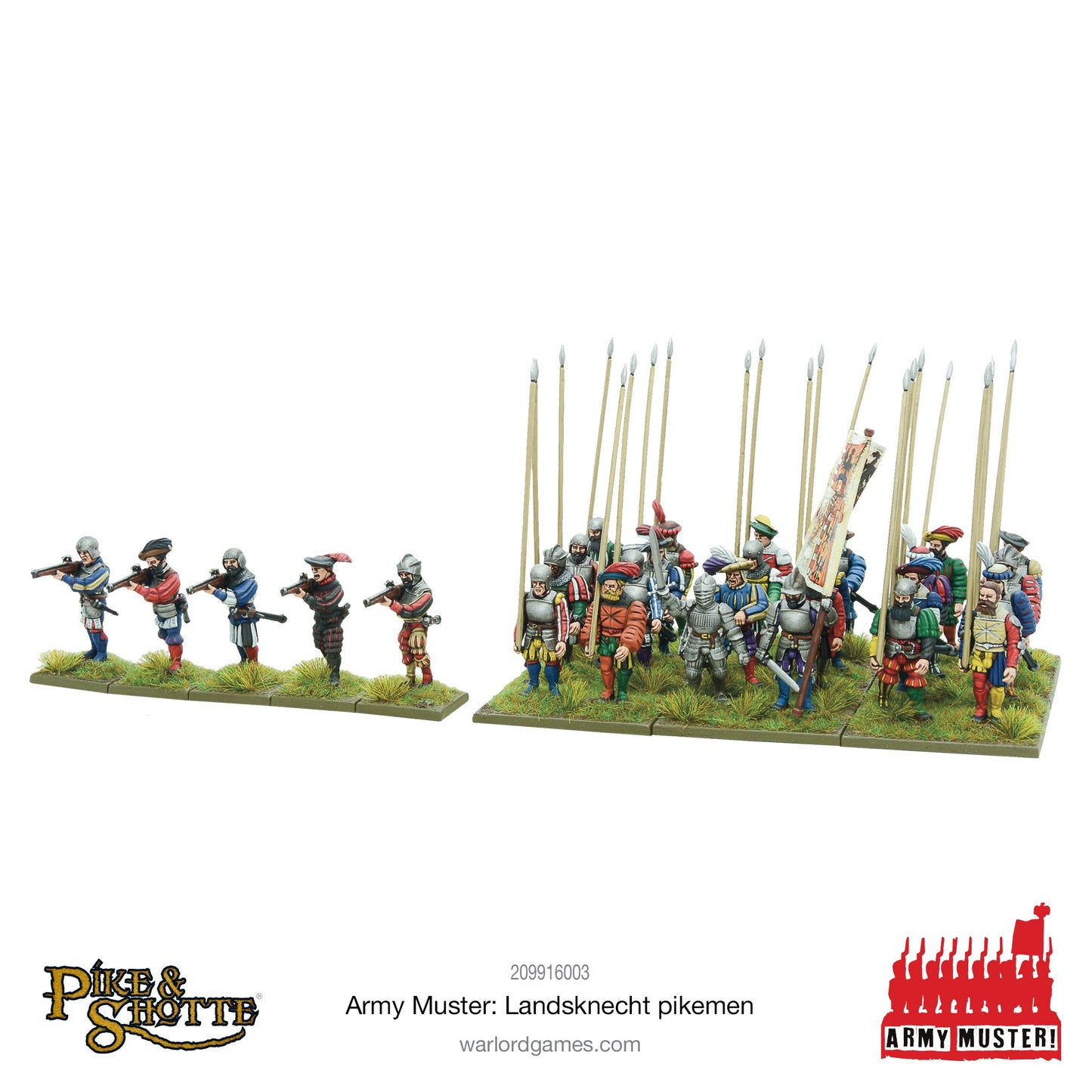 Pike & Shotte: Italian Wars 1494-1559 - Army Muster - Landsknecht Pikemen