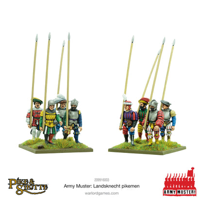 Pike & Shotte: Italian Wars 1494-1559 - Army Muster - Landsknecht Pikemen