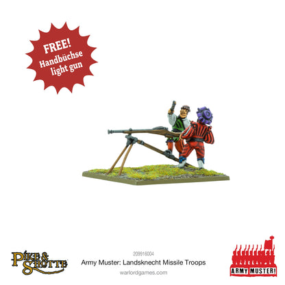 Pike & Shotte: Italian Wars 1494-1559 - Army Muster - Landsknecht Missile Troops