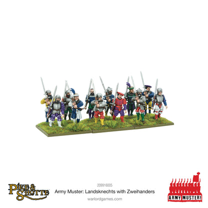 Pike & Shotte: Italian Wars 1494-1559 - Army Muster - Landsknechts with Zweihanders