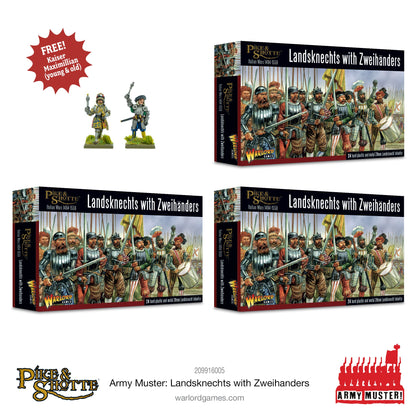 Pike & Shotte: Italian Wars 1494-1559 - Army Muster - Landsknechts with Zweihanders