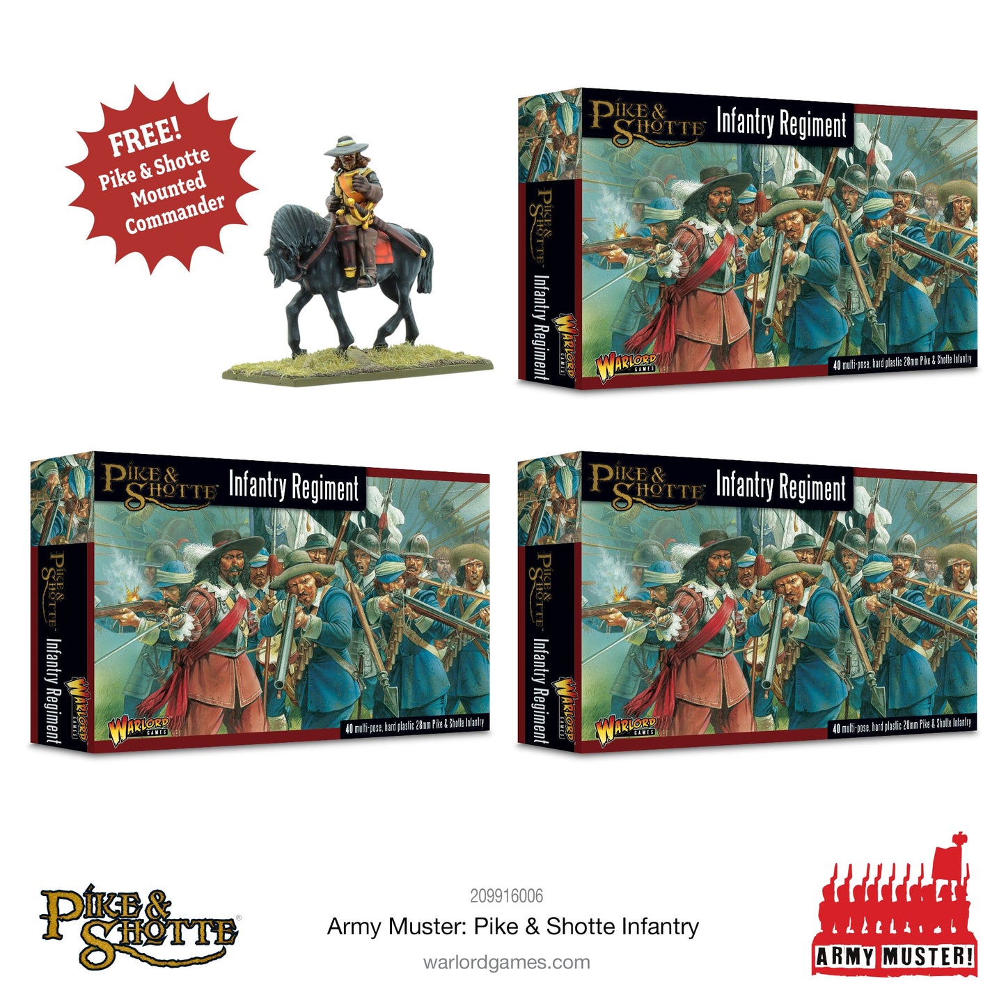 Pike & Shotte: The English Civil Wars & Thirty Years War - Army Muster: Pike & Shotte Infantry