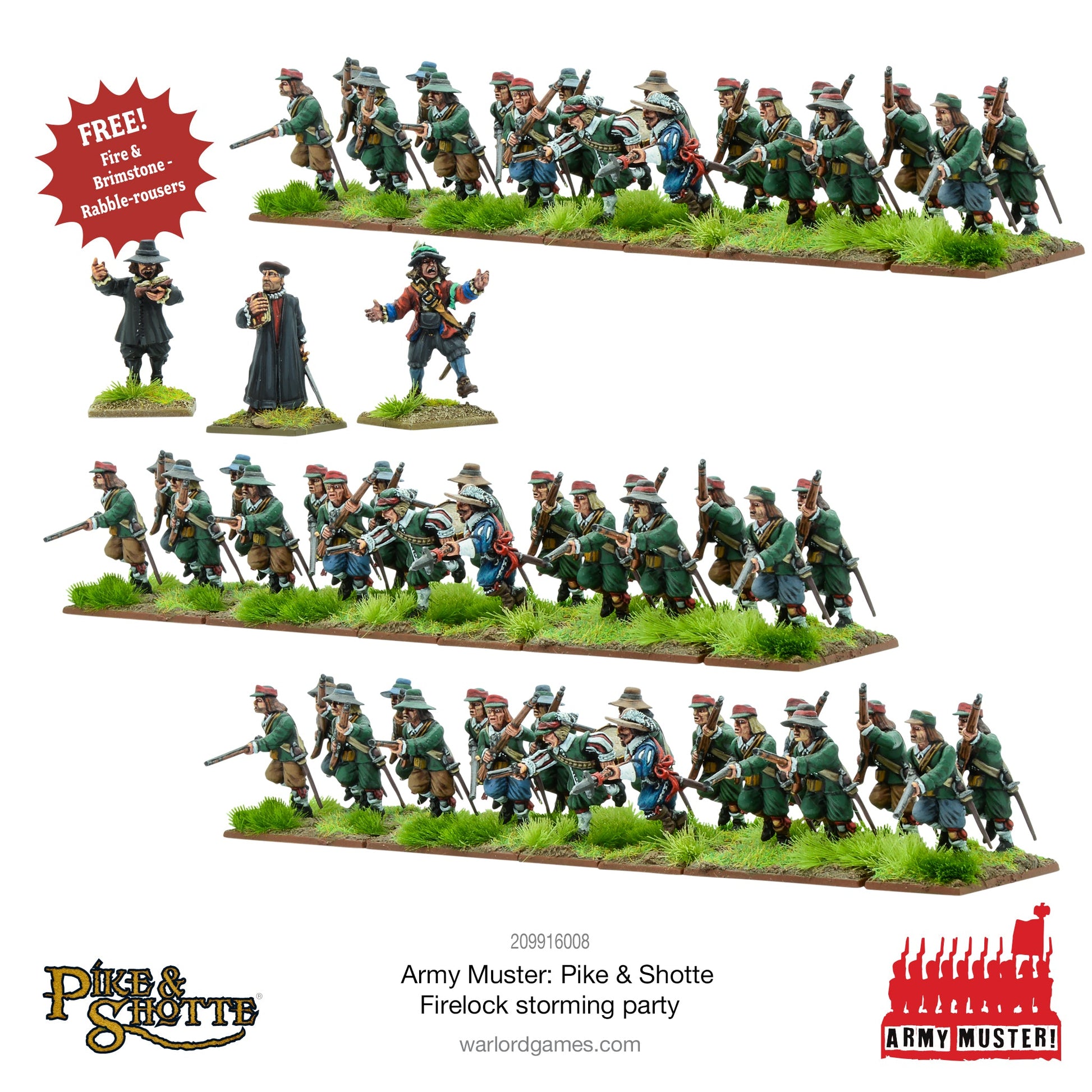 Pike & Shotte: The English Civil Wars & Thirty Years War - Army Muster: Pike & Shotte Firelock Storming Party