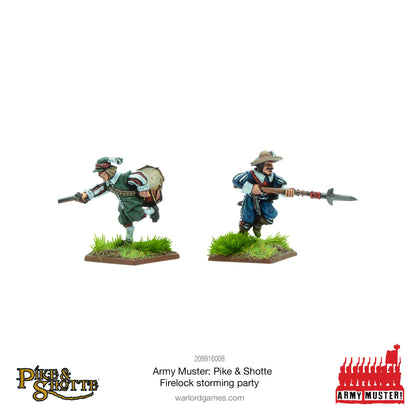 Pike & Shotte: The English Civil Wars & Thirty Years War - Army Muster: Pike & Shotte Firelock Storming Party