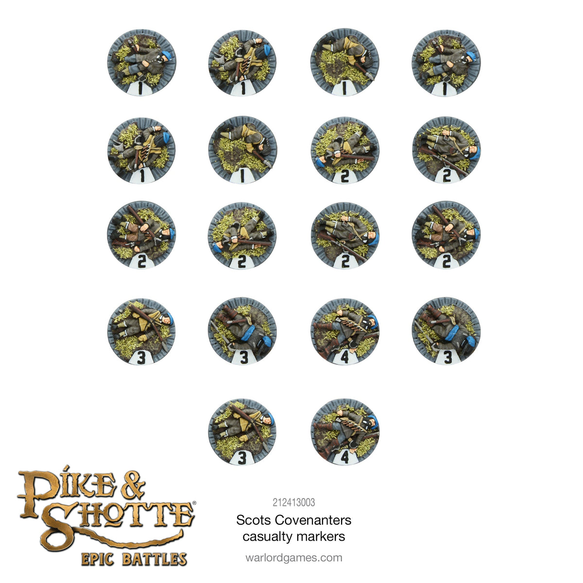 Epic Battles: Pike & Shotte - Battles: Scots Covenanters casualty markers