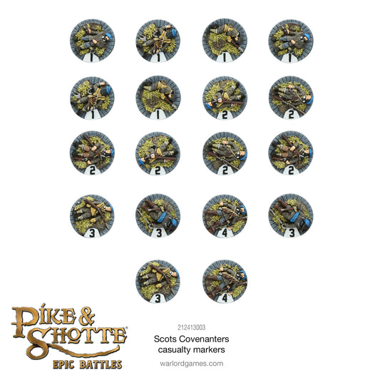 Epic Battles: Pike & Shotte - Battles: Scots Covenanters casualty markers