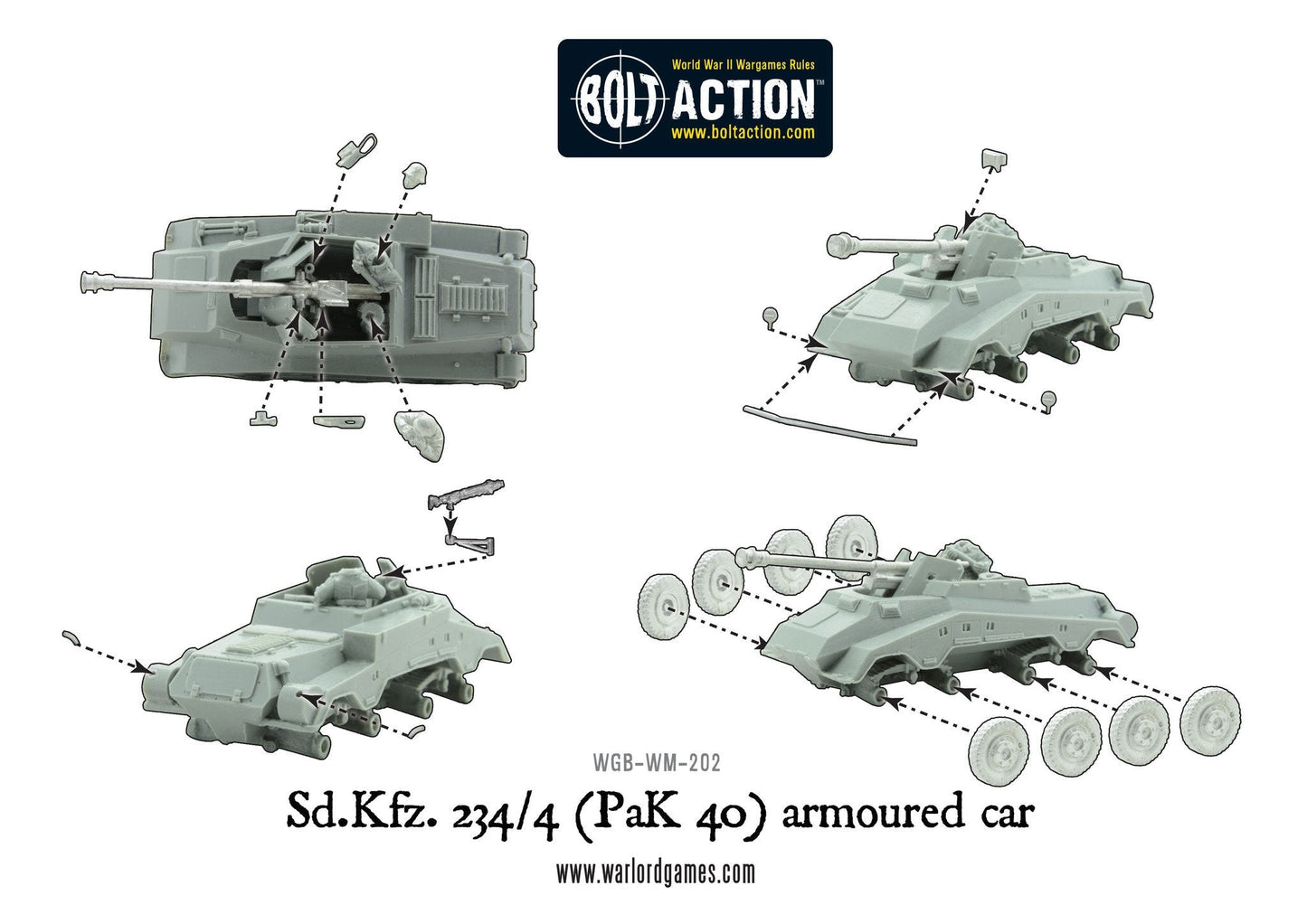 Bolt Action: German - Sd.Kfz 234/4 (PaK 40) armoured car