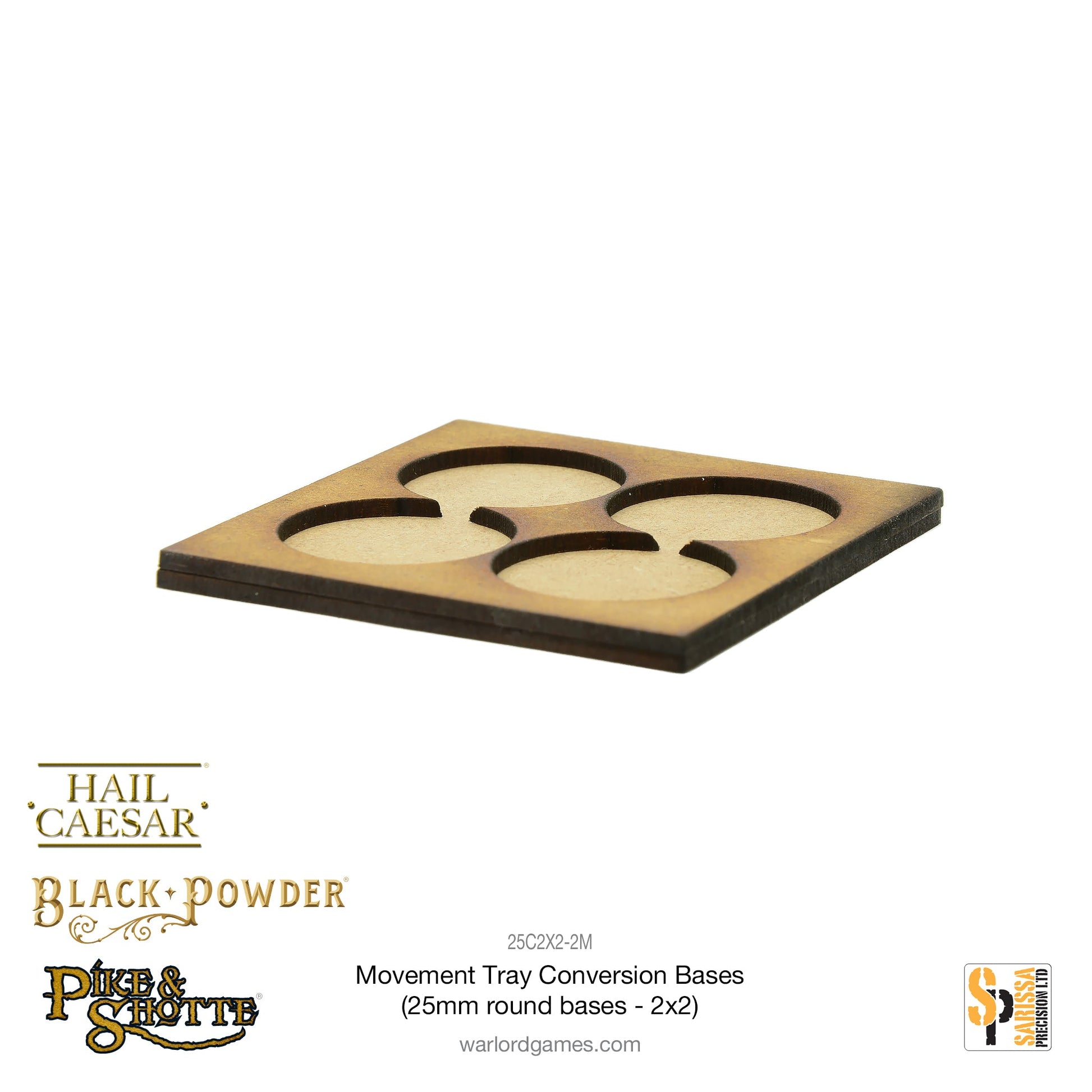 Pike & Shotte: Movement Tray Conversion Bases (25mm round bases - 2x2)