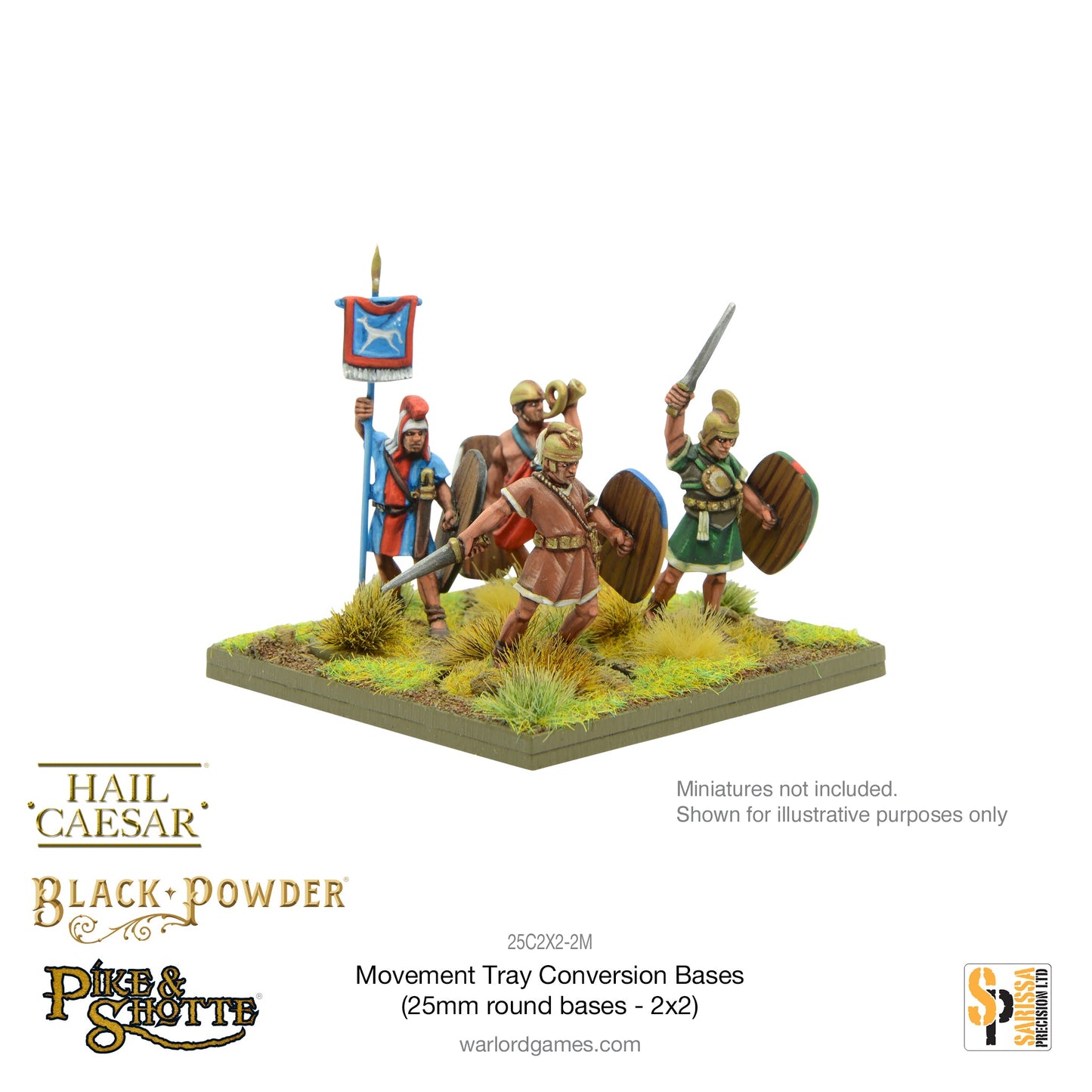 Pike & Shotte: Movement Tray Conversion Bases (25mm round bases - 2x2)