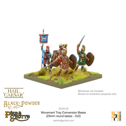 Pike & Shotte: Movement Tray Conversion Bases (25mm round bases - 2x2)