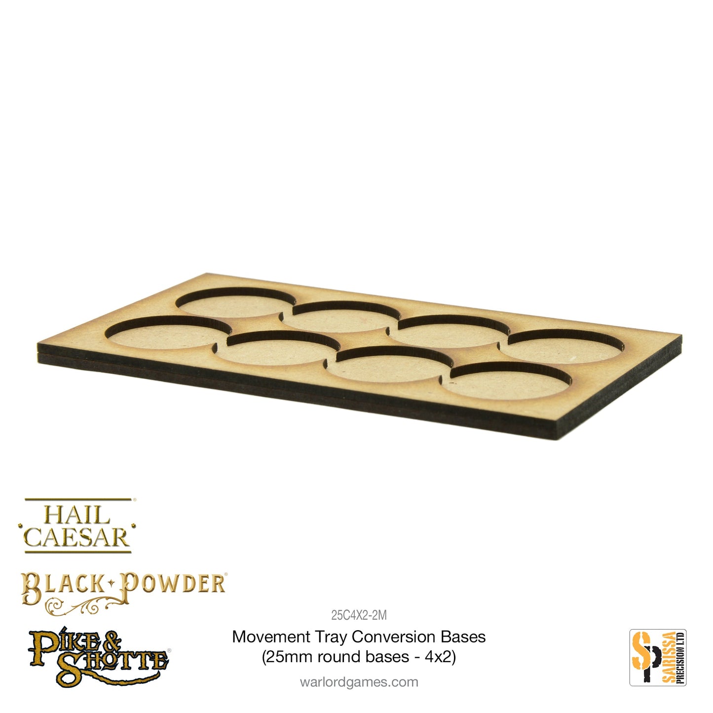 Pike & Shotte: Movement Tray Conversion Bases (25mm round bases - 4x2)