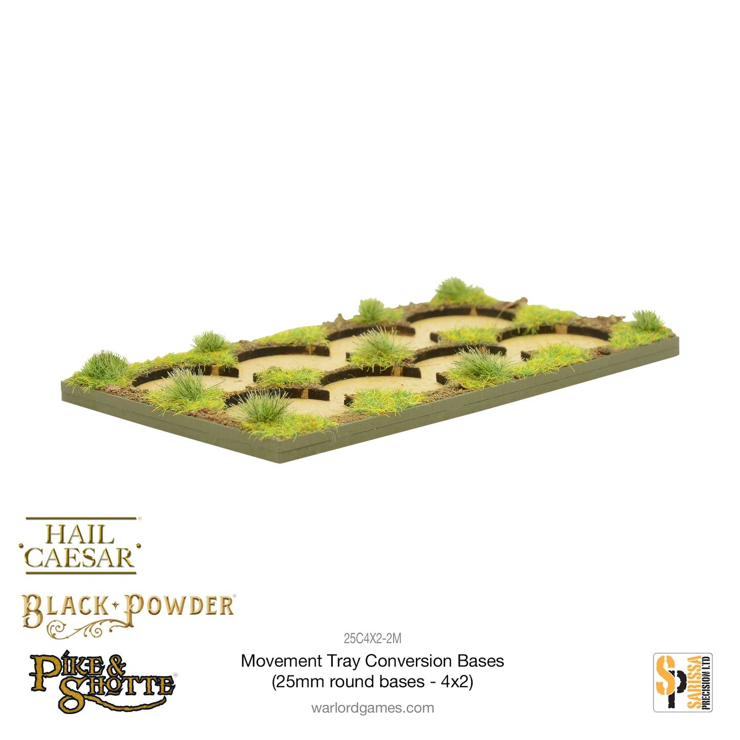 Pike & Shotte: Movement Tray Conversion Bases (25mm round bases - 4x2)