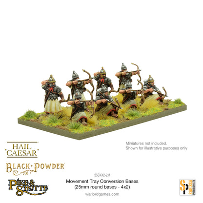 Pike & Shotte: Movement Tray Conversion Bases (25mm round bases - 4x2)