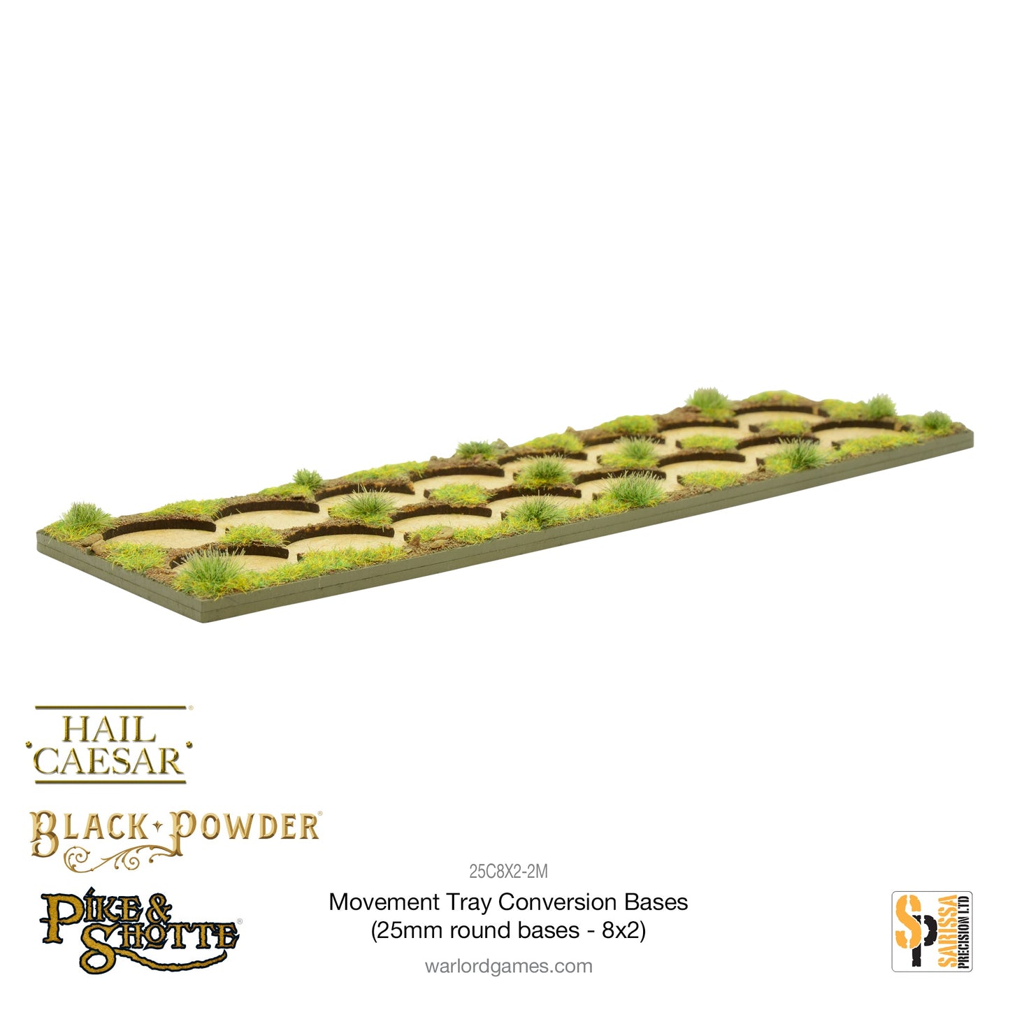 Pike & Shotte: Movement Tray Conversion Bases (25mm round bases - 8x2)