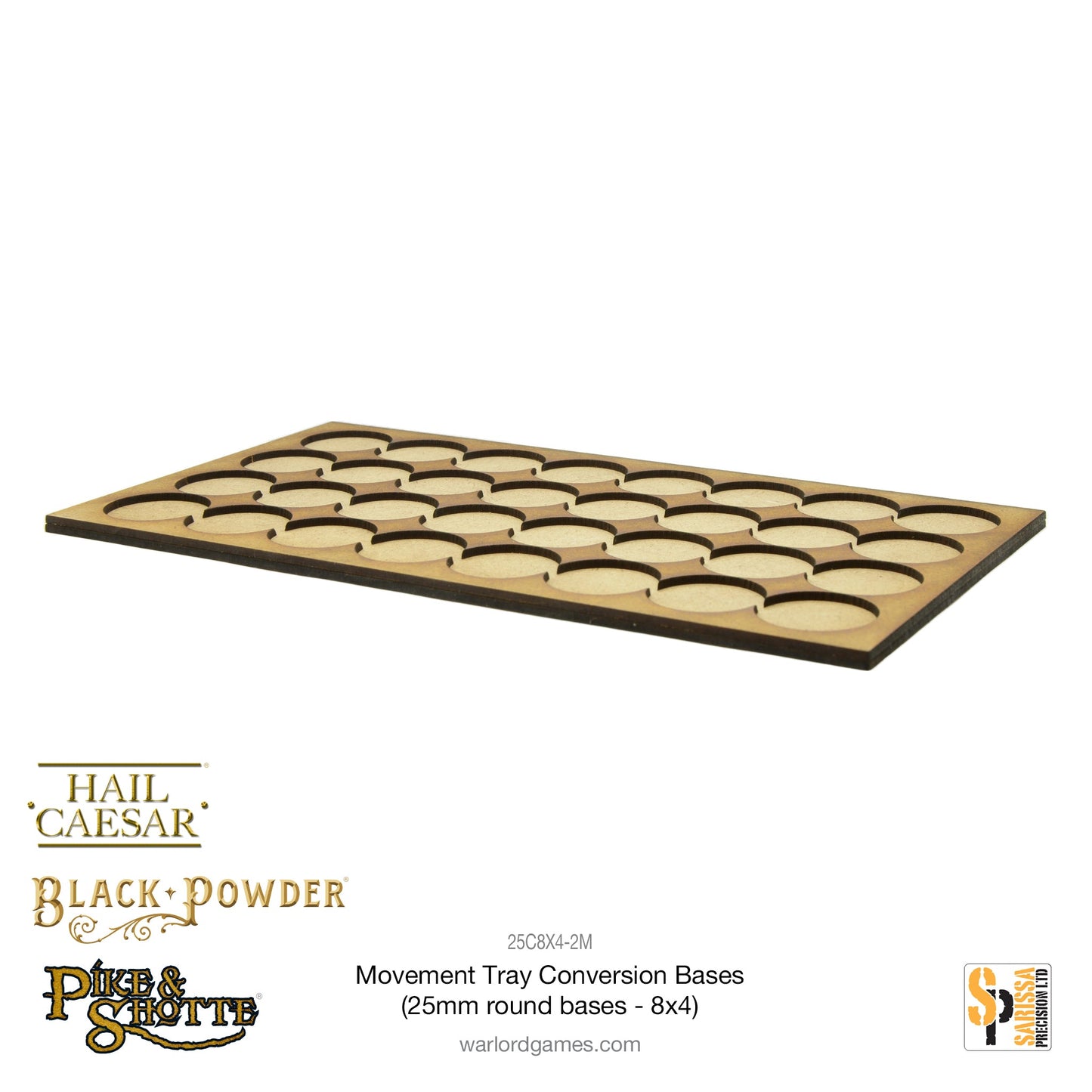 Pike & Shotte: Movement Tray Conversion Bases (25mm round bases - 8x4)
