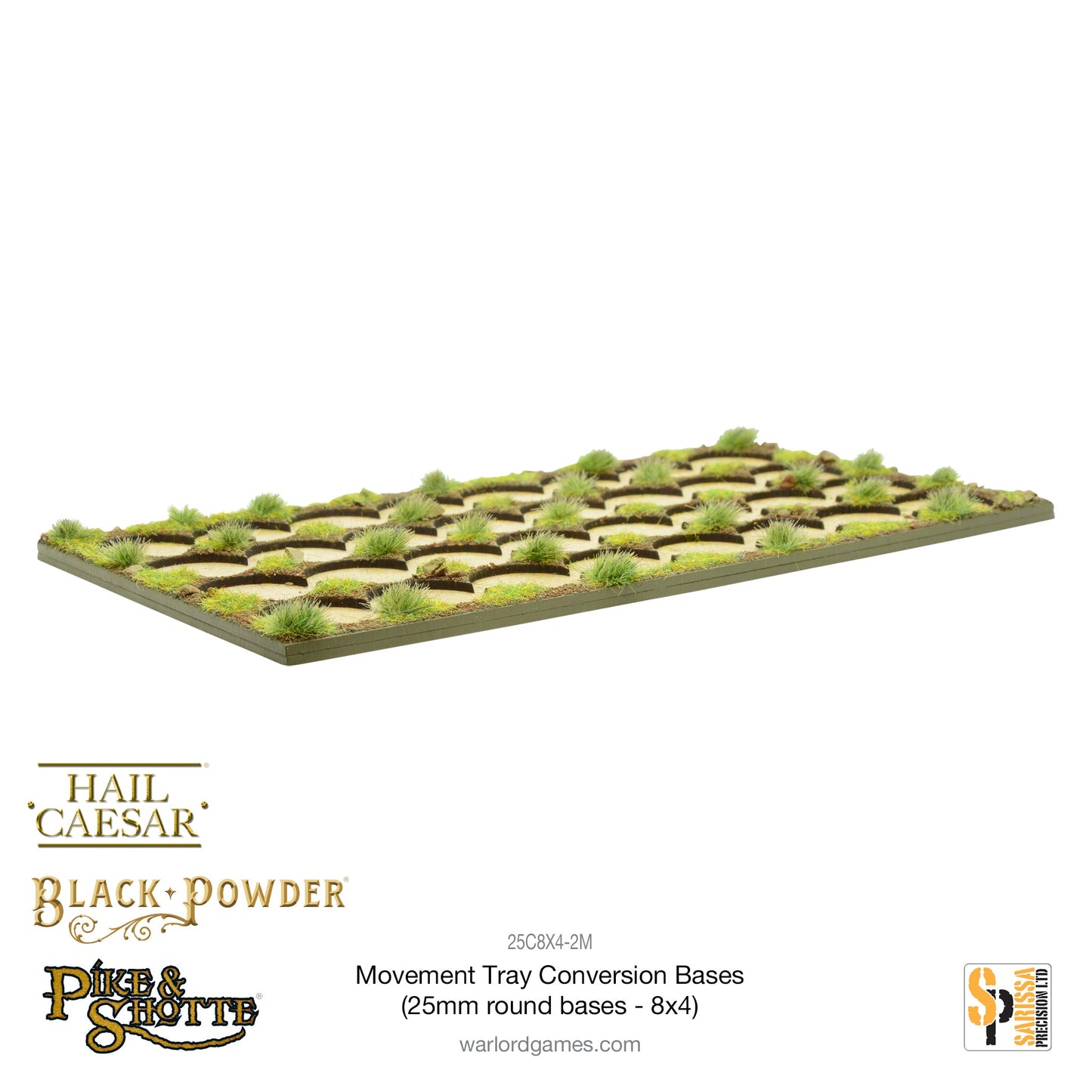 Pike & Shotte: Movement Tray Conversion Bases (25mm round bases - 8x4)