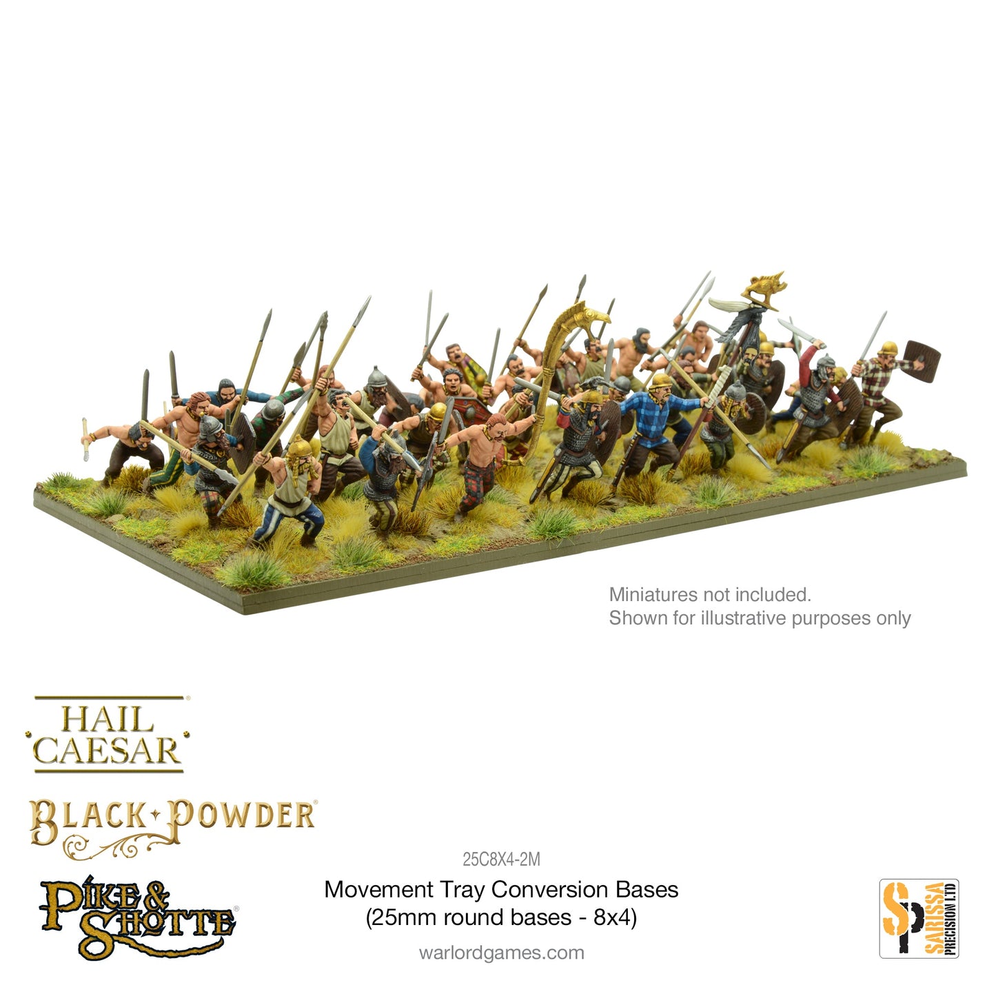 Pike & Shotte: Movement Tray Conversion Bases (25mm round bases - 8x4)