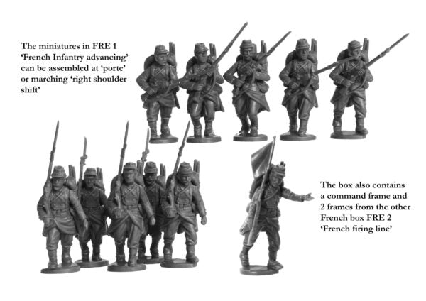 Black Powder: French - Franco-Prussian War French Infantry advancing