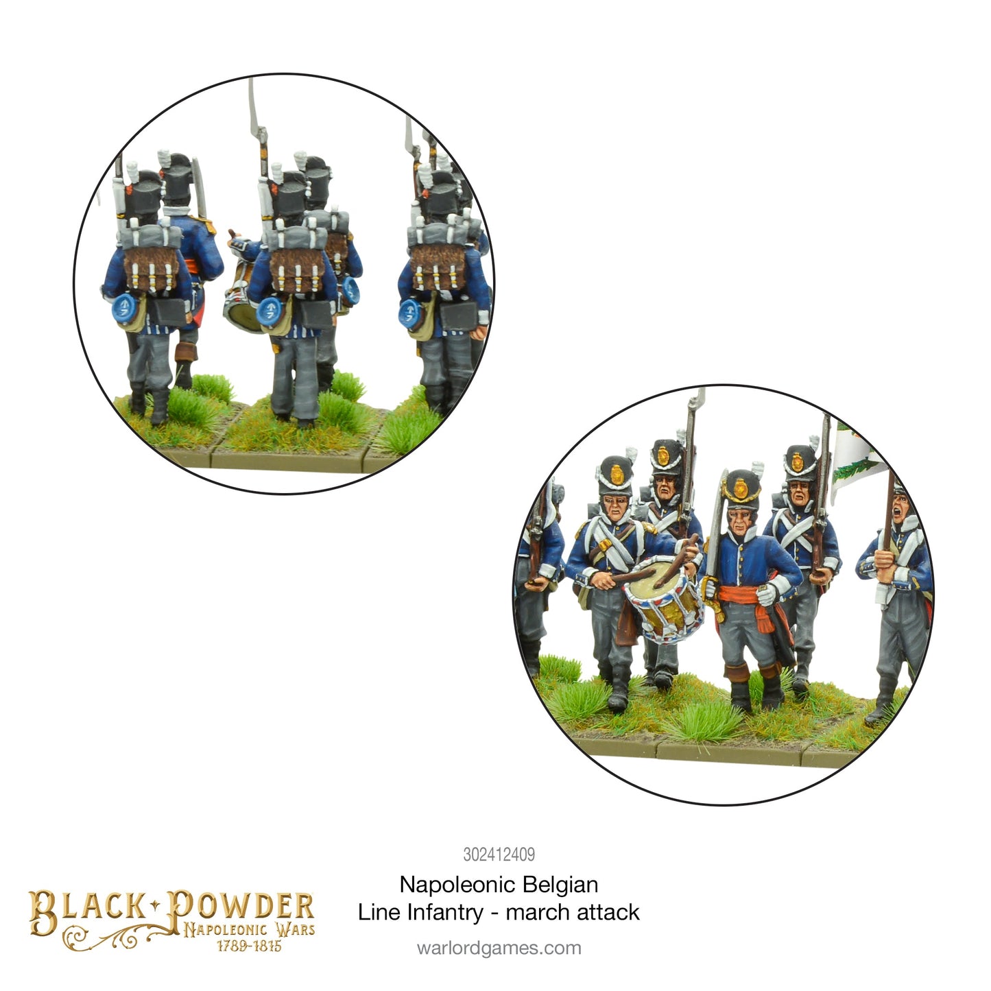 Black Powder: Napoleonic Belgian Line Infantry (march attack)