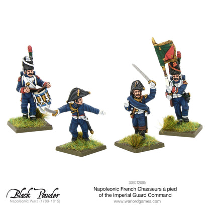 Black Powder: French - Napoleonic French Chasseurs a Pied of the Imperial Guard command
