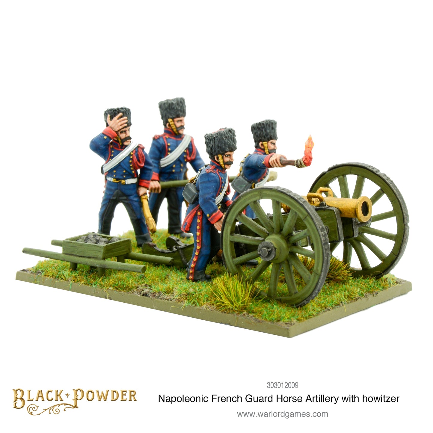 Black Powder: French - Napoleonic French Guard Horse Artillery with howitzer