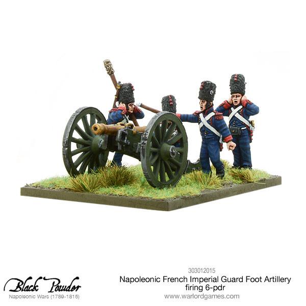 Black Powder: French - Napoleonic French Imperial Guard Foot Artillery firing 6-pdr