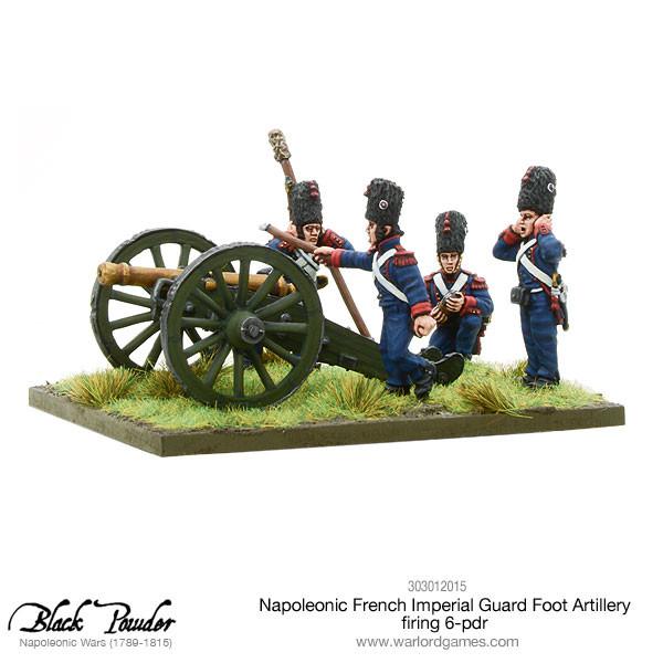 Black Powder: French - Napoleonic French Imperial Guard Foot Artillery firing 6-pdr