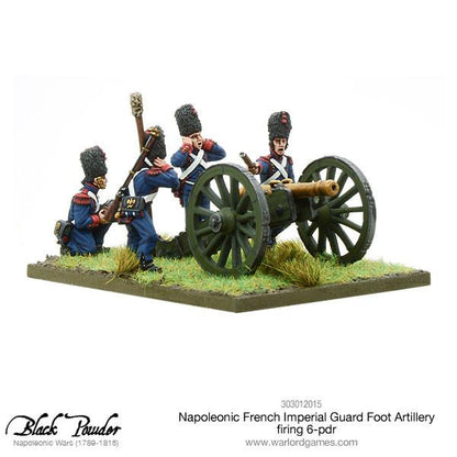Black Powder: French - Napoleonic French Imperial Guard Foot Artillery firing 6-pdr