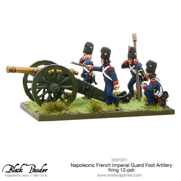 Black Powder: French - Napoleonic French Imperial Guard Foot Artillery firing 12-pdr