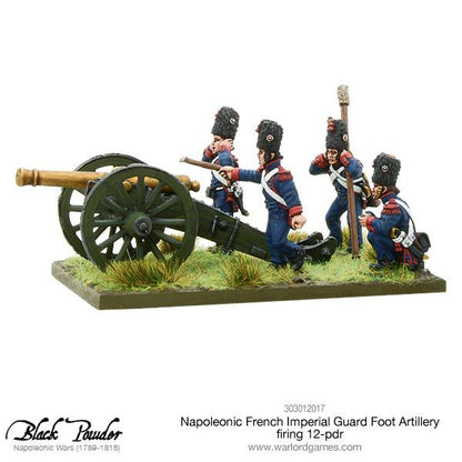 Black Powder: French - Napoleonic French Imperial Guard Foot Artillery firing 12-pdr