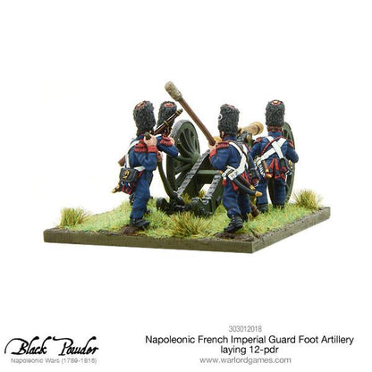 Black Powder: French - Napoleonic French Imperial Guard Foot Artillery laying 12-pdr