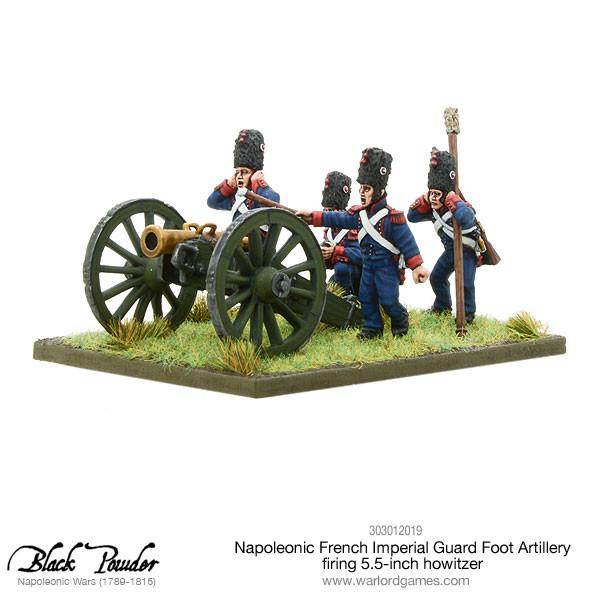 Black Powder: French - Napoleonic French Imperial Guard Foot Artillery firing howitzer