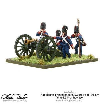 Black Powder: French - Napoleonic French Imperial Guard Foot Artillery firing howitzer