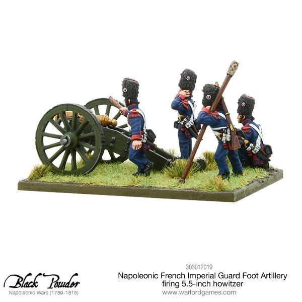 Black Powder: French - Napoleonic French Imperial Guard Foot Artillery firing howitzer